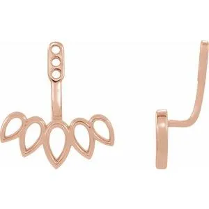 14K Rose Earring Jackets