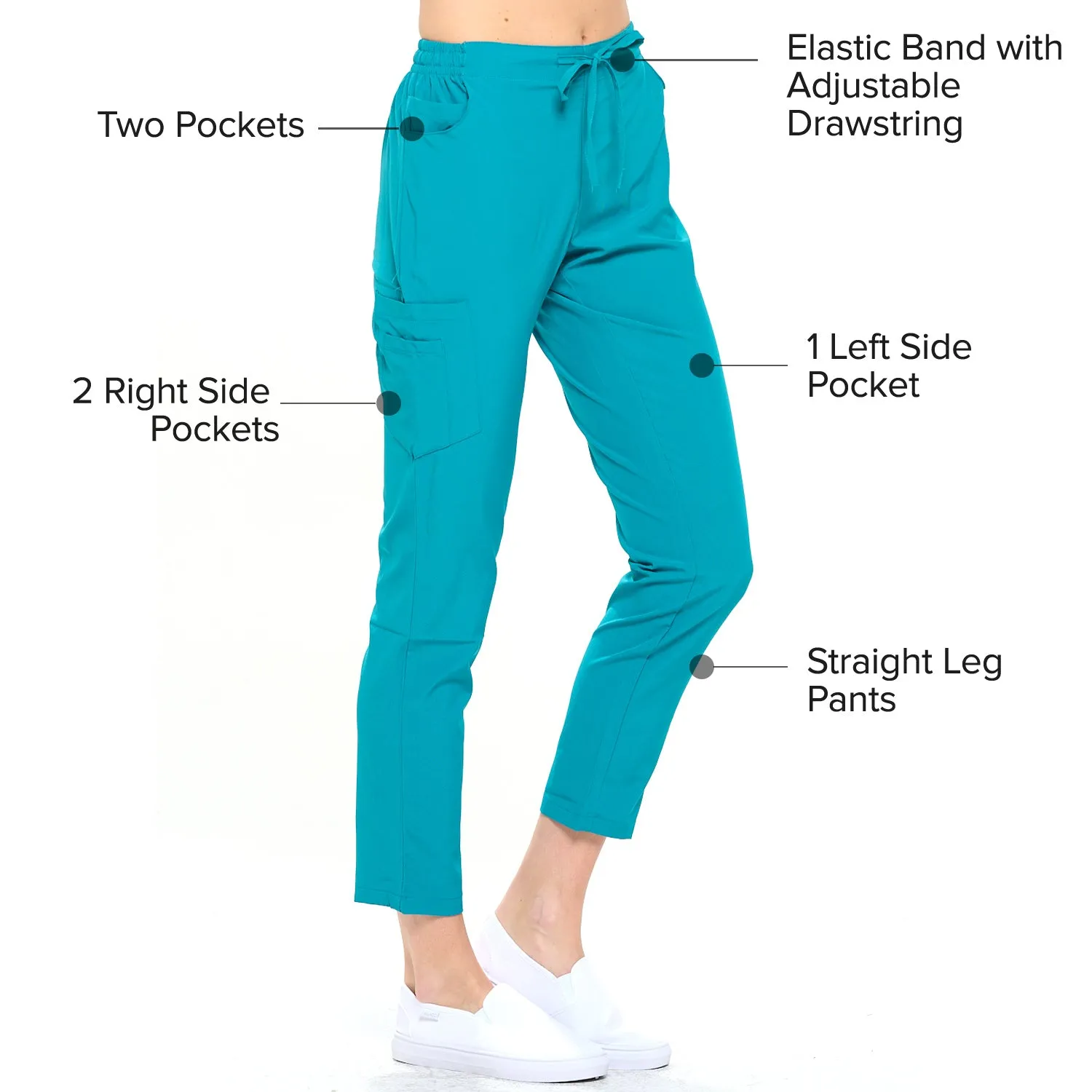 4-Way Stretch Split V-Neck Scrub Sets [FS2204]