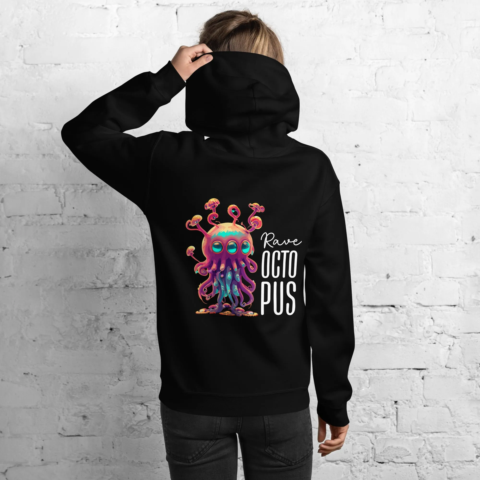 Acid Hoodie | Psychedelic Rave Octopus