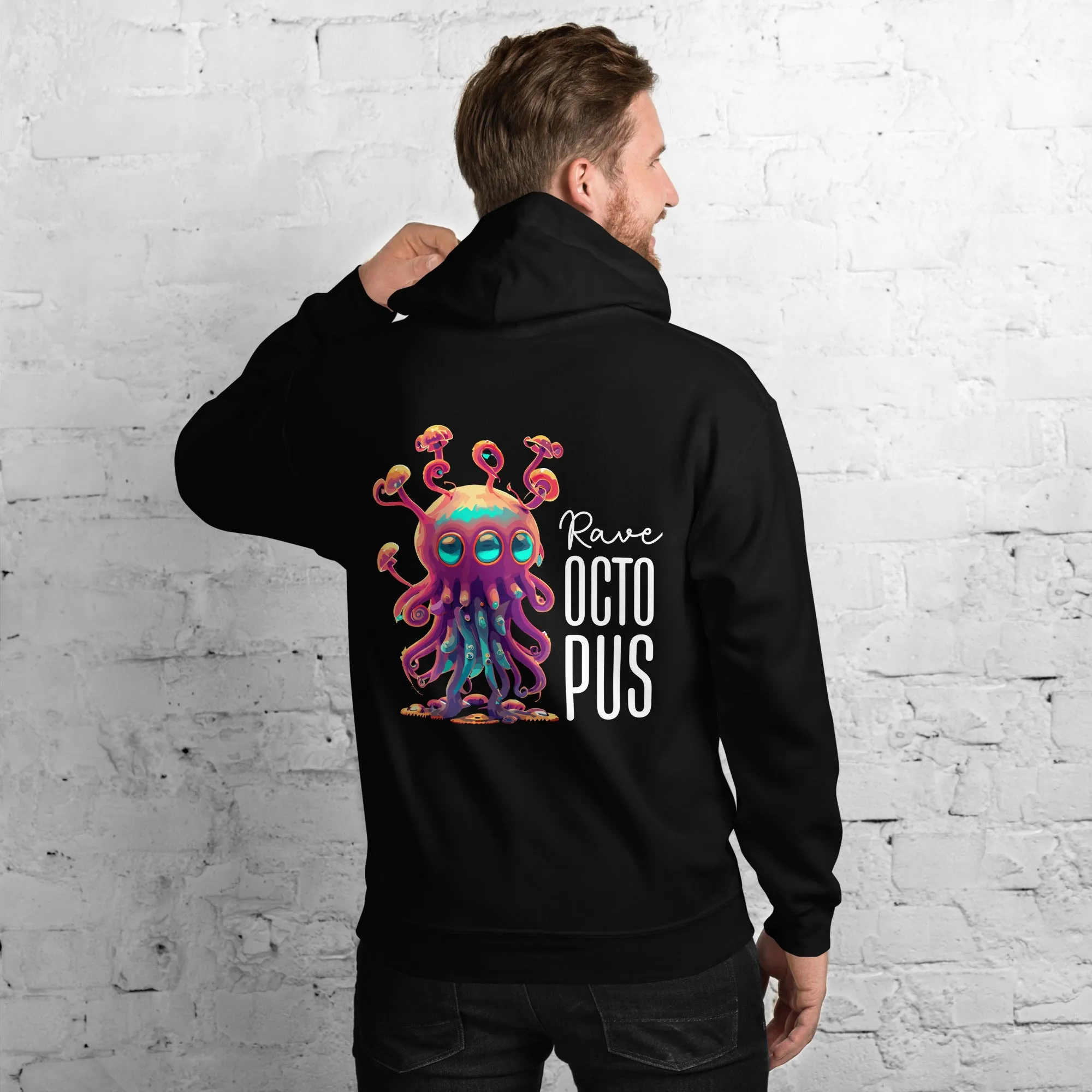 Acid Hoodie | Psychedelic Rave Octopus