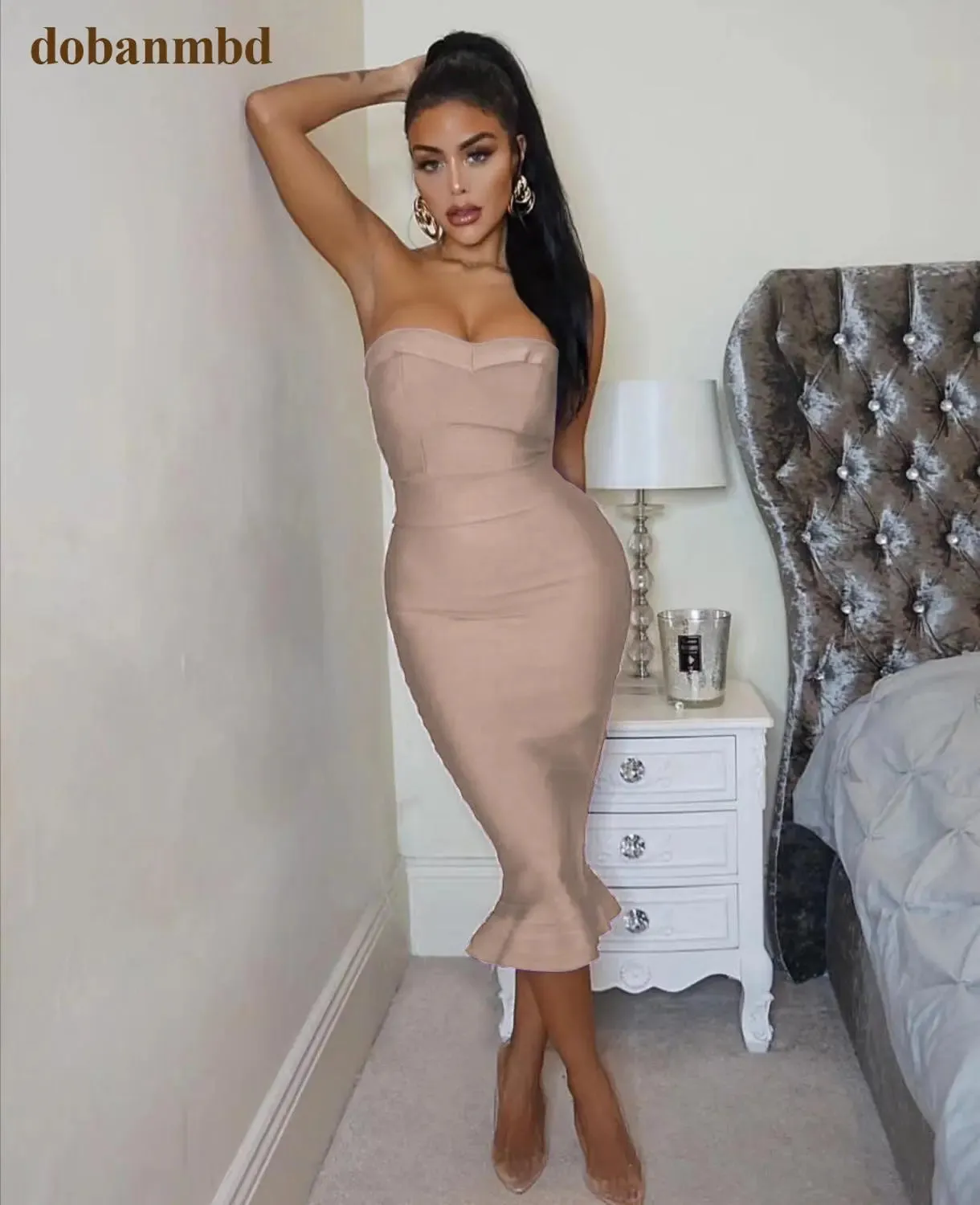 Adyce Sexy Strapless Bandage Dress for Women