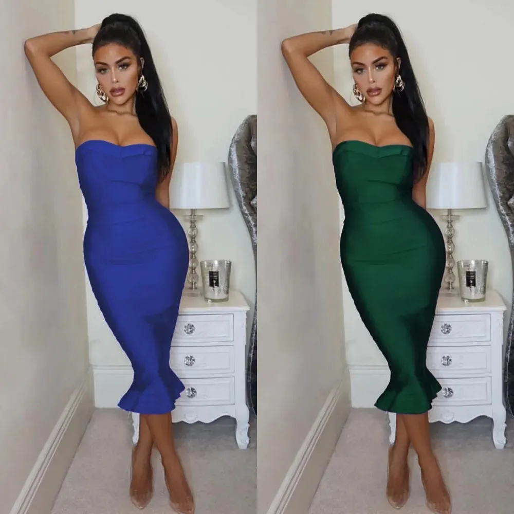 Adyce Sexy Strapless Bandage Dress for Women