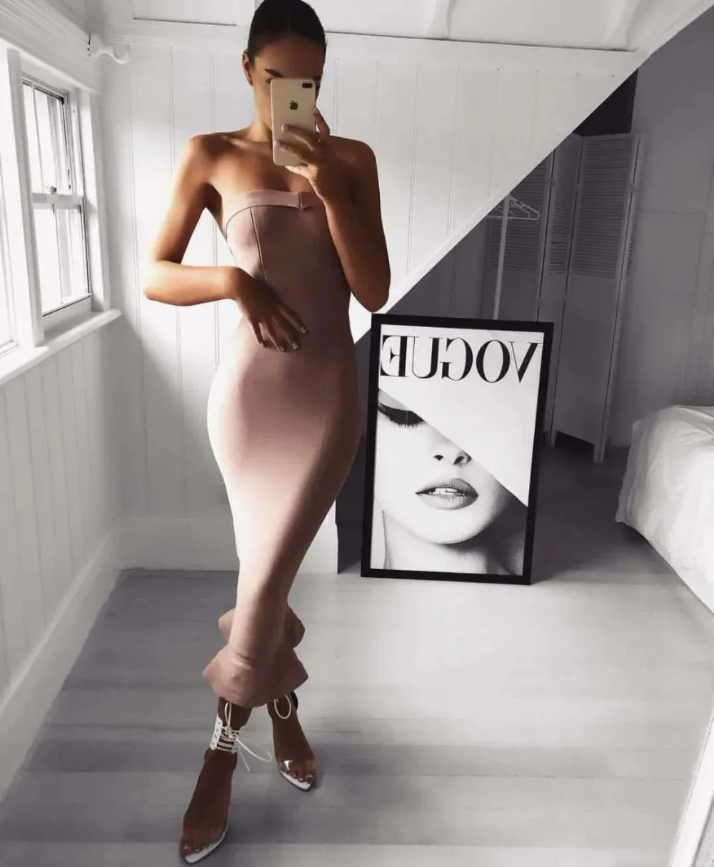 Adyce Sexy Strapless Bandage Dress for Women