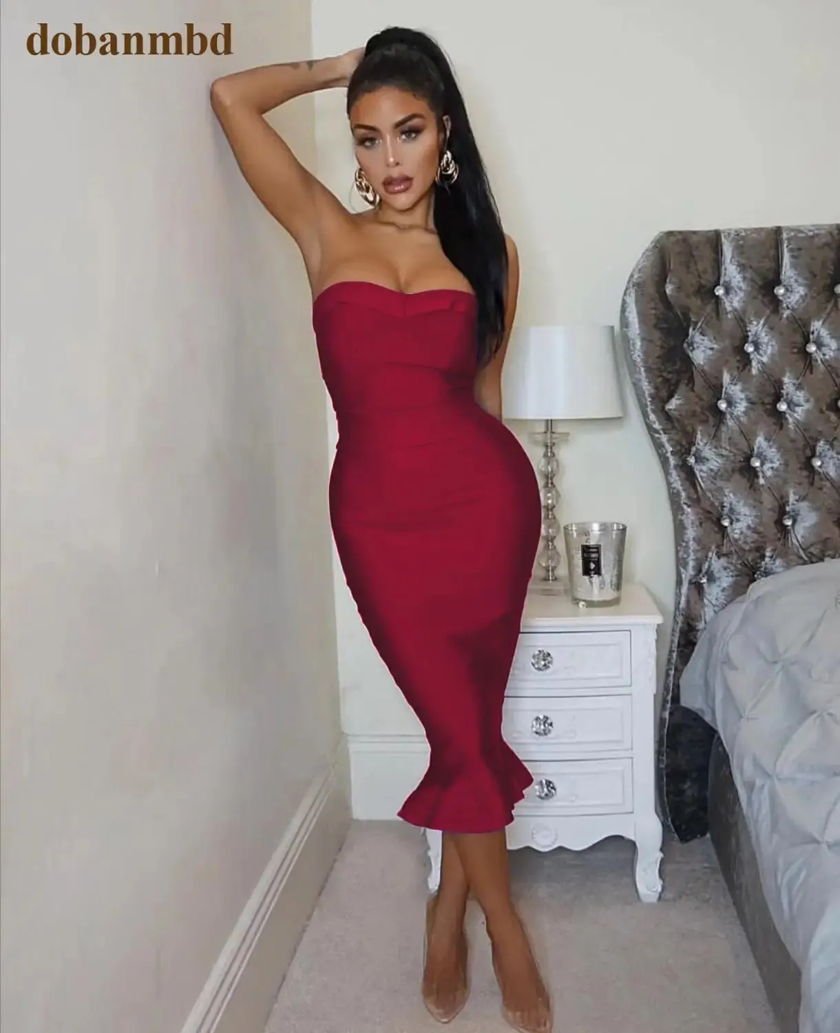 Adyce Sexy Strapless Bandage Dress for Women