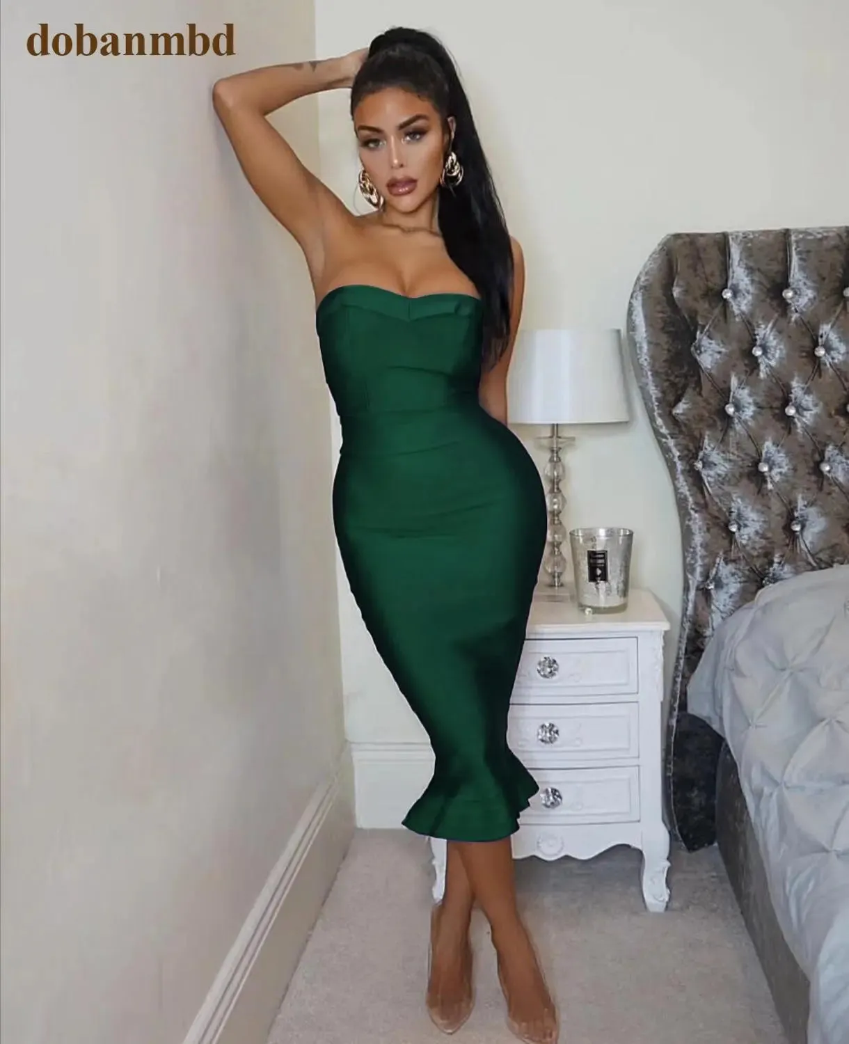 Adyce Sexy Strapless Bandage Dress for Women