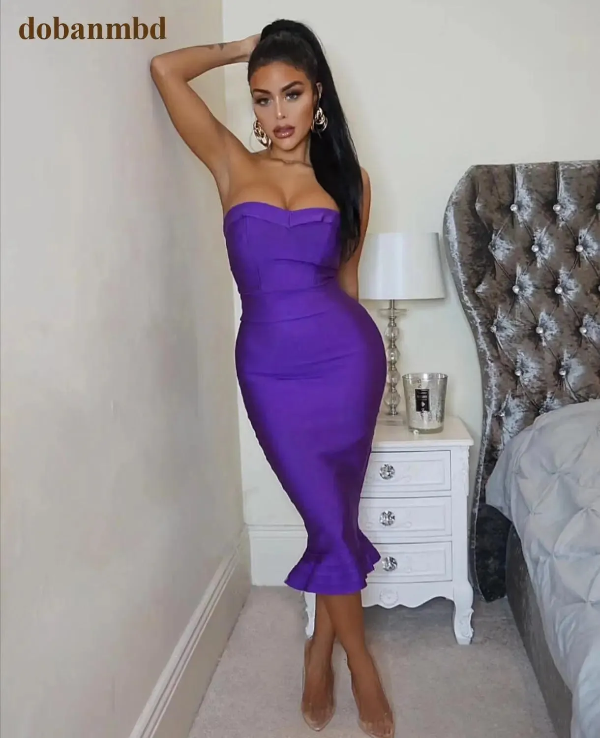 Adyce Sexy Strapless Bandage Dress for Women