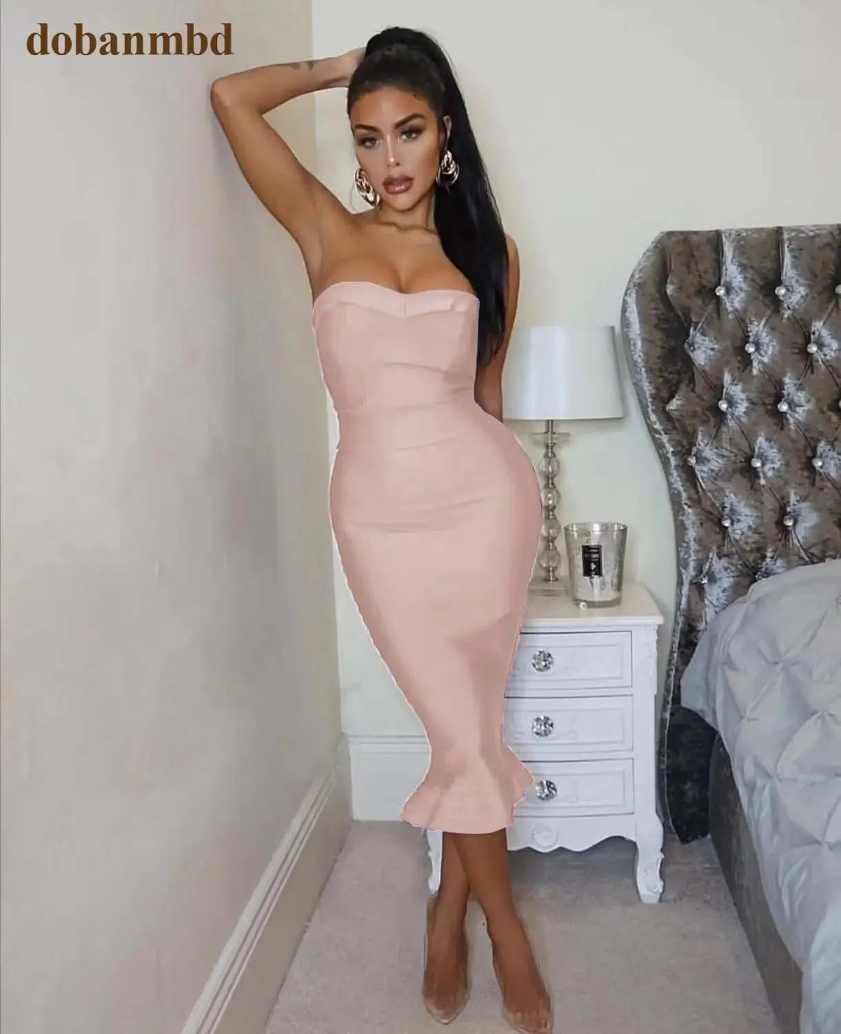 Adyce Sexy Strapless Bandage Dress for Women