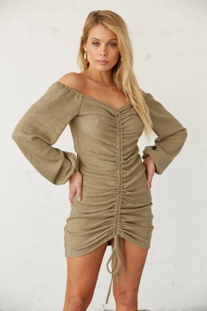 Alexia Off Shoulder Cinched Mini Dress