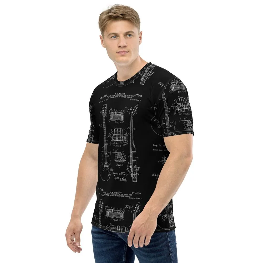 All-Over-Print LP Guitar Patent T-Shirt by AxeDr.