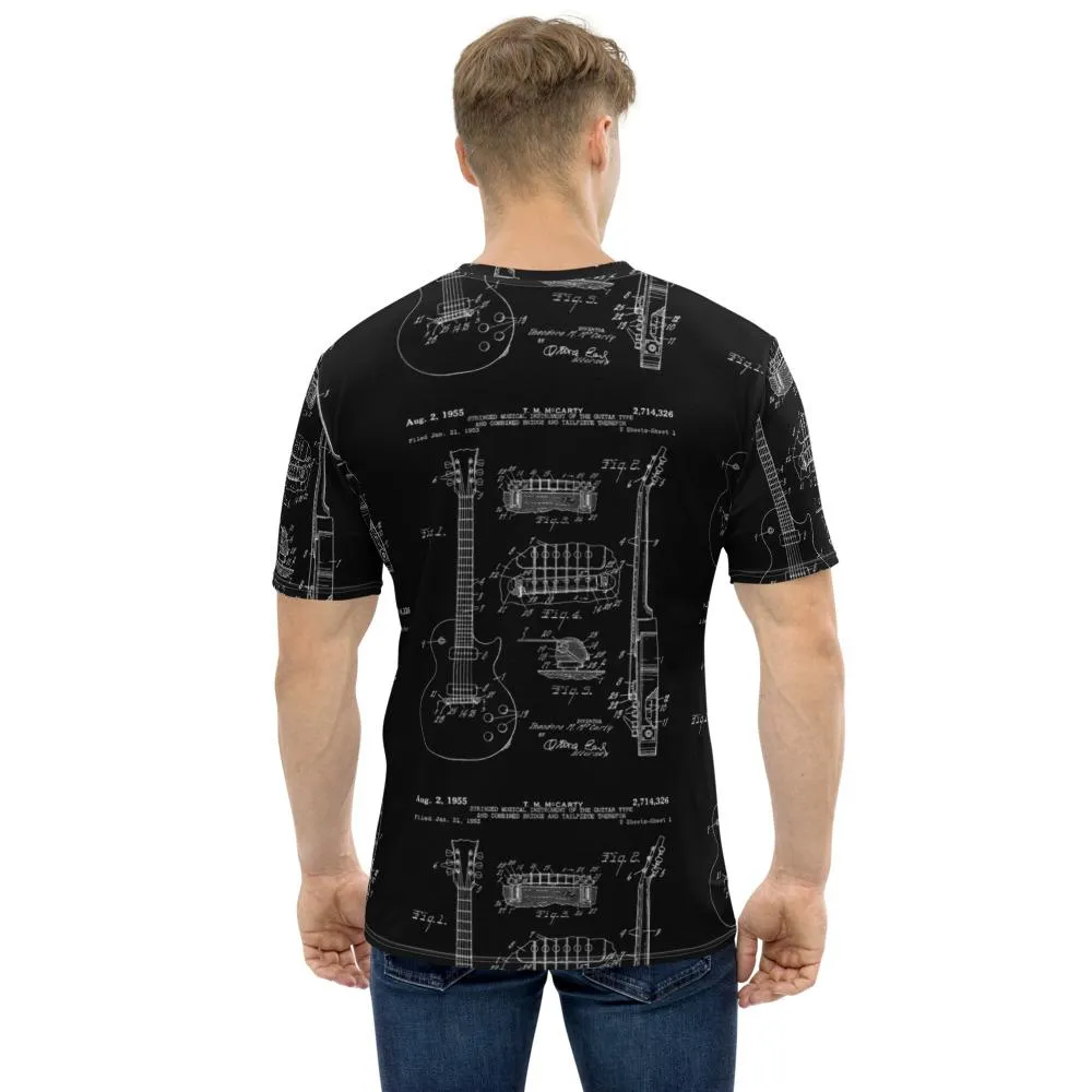 All-Over-Print LP Guitar Patent T-Shirt by AxeDr.