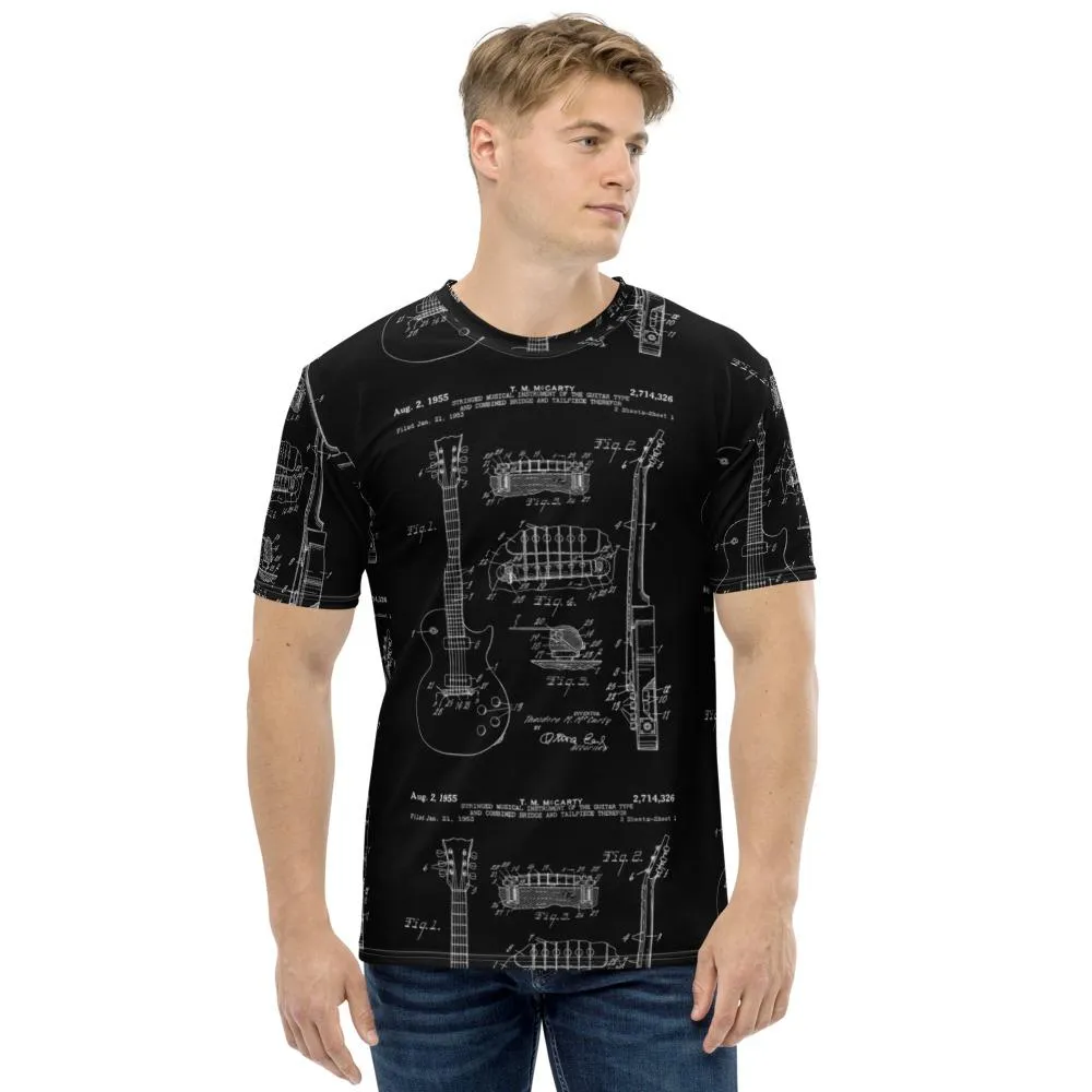 All-Over-Print LP Guitar Patent T-Shirt by AxeDr.