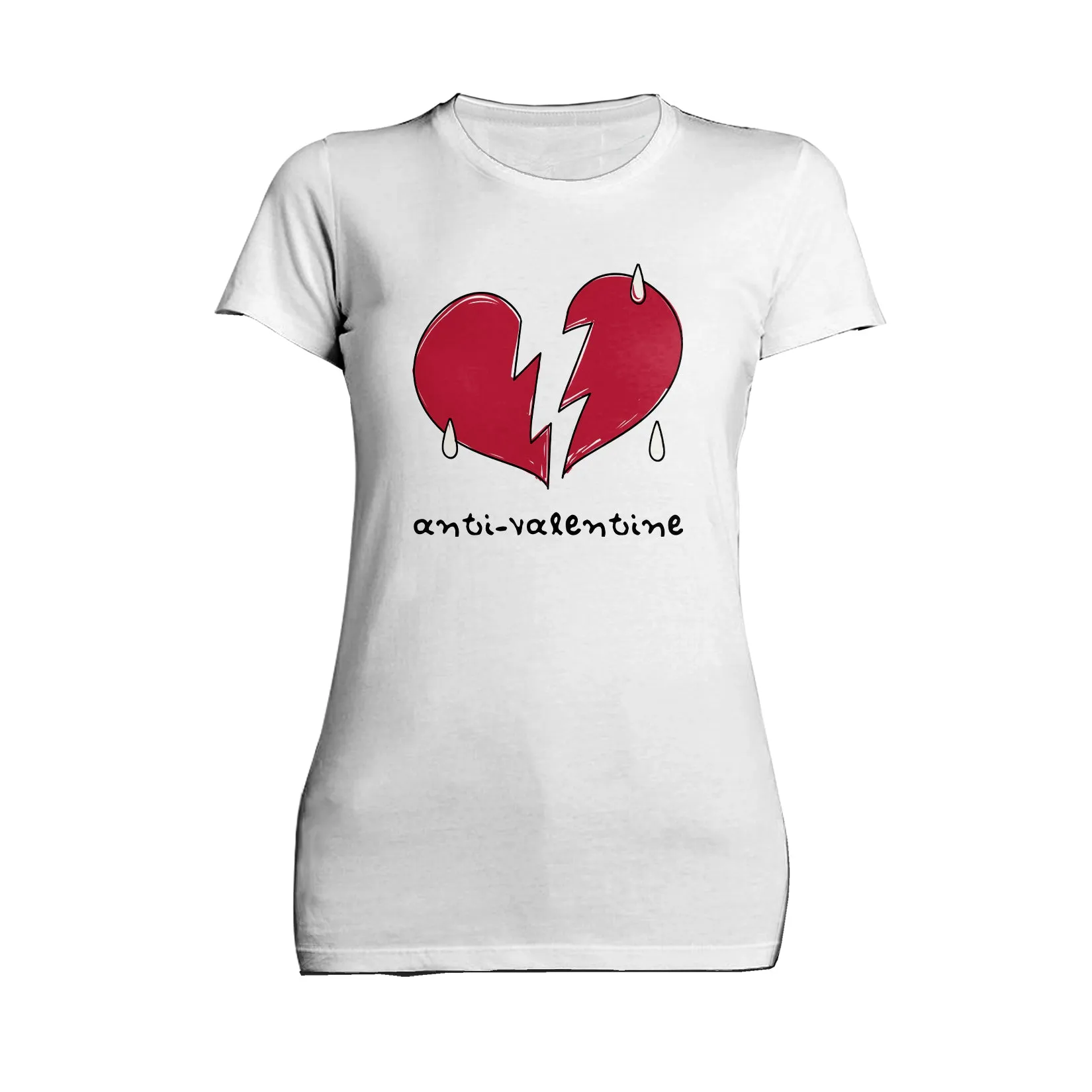 Anti Valentine Broken Weeping Heart Women's T-shirt