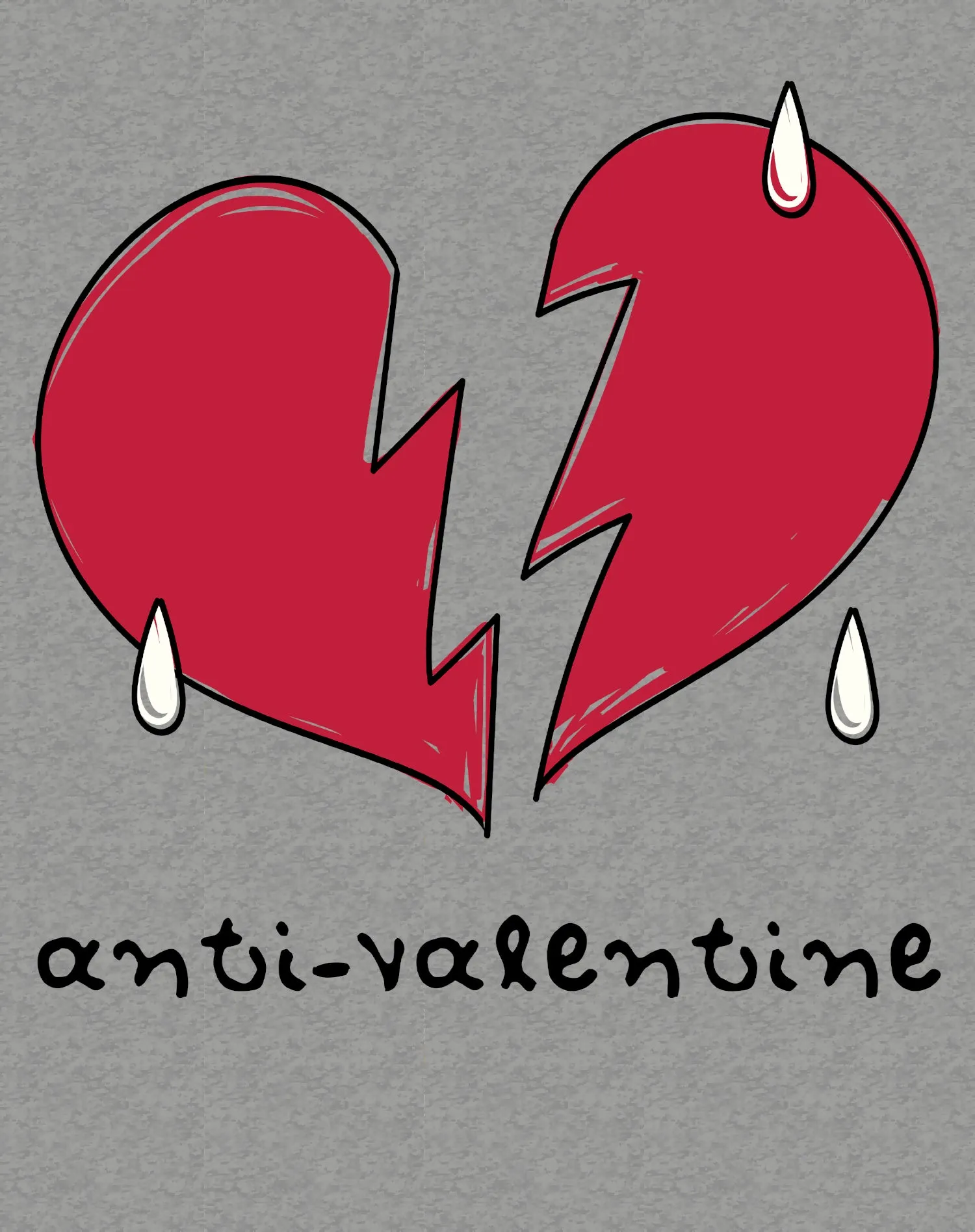 Anti Valentine Broken Weeping Heart Women's T-shirt