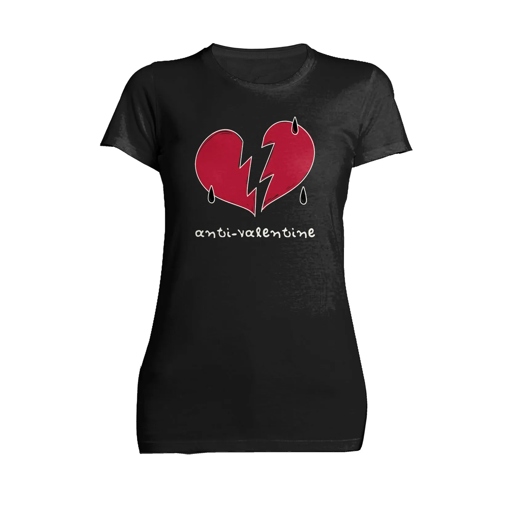 Anti Valentine Broken Weeping Heart Women's T-shirt