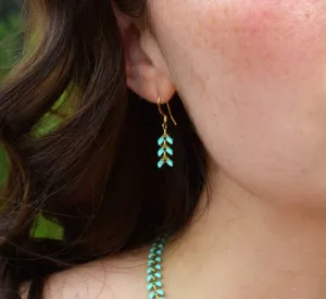 Artemis Turquoise Enamel Arrow Earrings