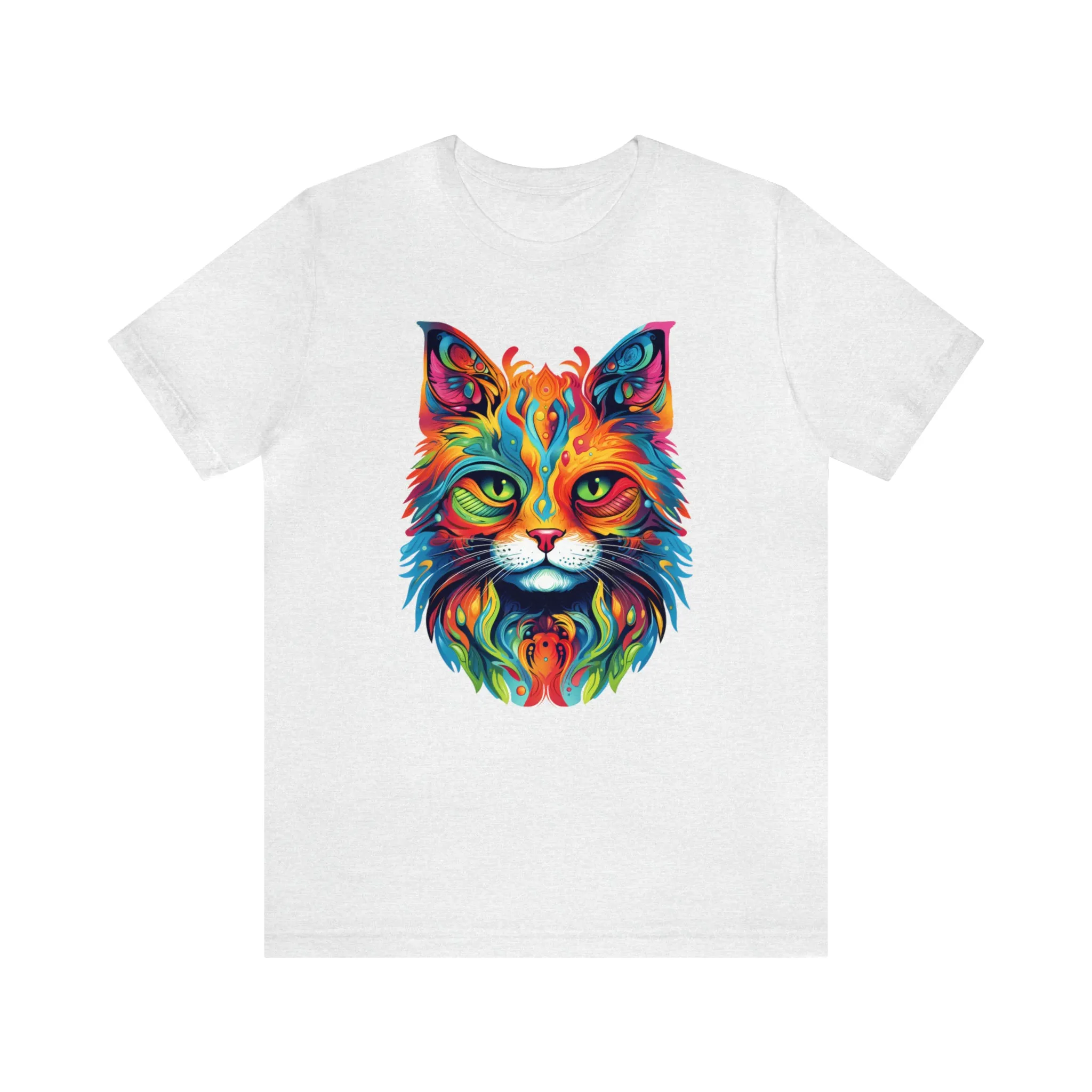 Artistic Cat T-Shirt | Colorful Cat Tee |  Bella Canvas 3001 Unisex |  Short Sleeve Tshirt
