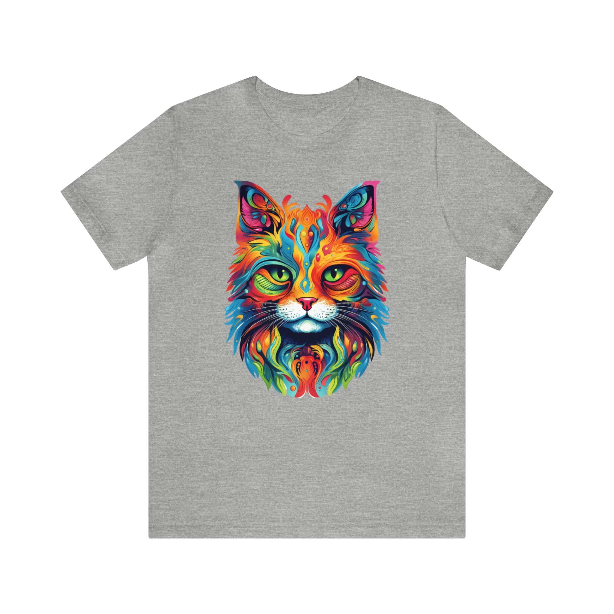Artistic Cat T-Shirt | Colorful Cat Tee |  Bella Canvas 3001 Unisex |  Short Sleeve Tshirt