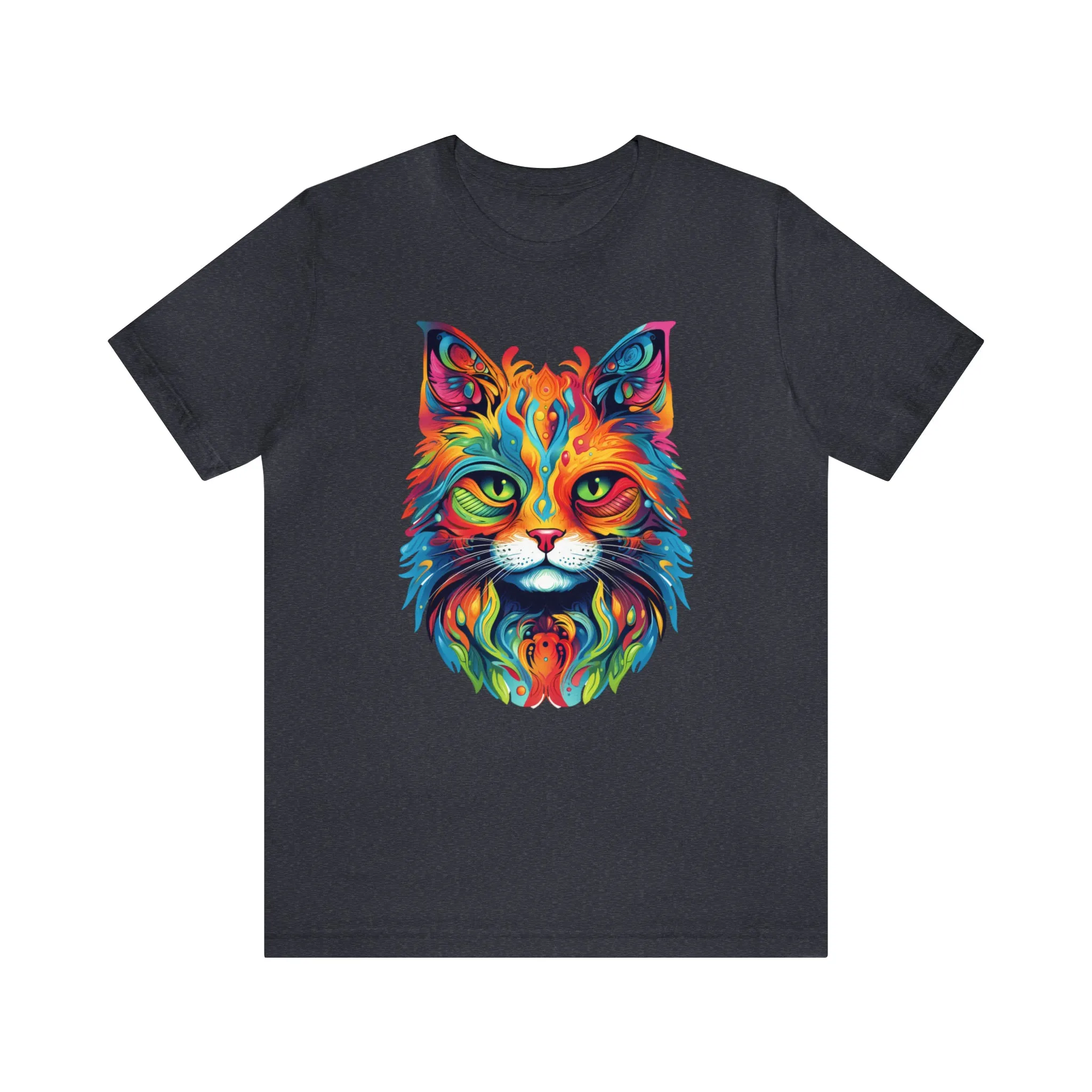 Artistic Cat T-Shirt | Colorful Cat Tee |  Bella Canvas 3001 Unisex |  Short Sleeve Tshirt