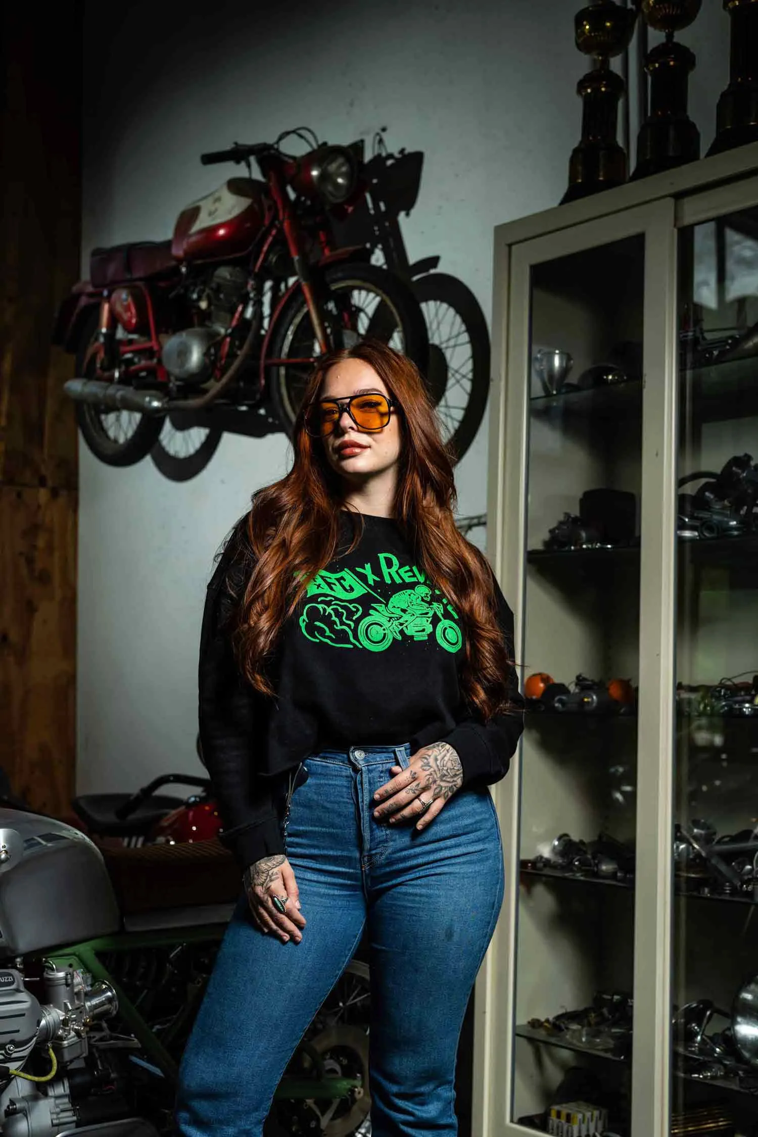 Austin FC X Revival Burnout Crop Sweater - Black