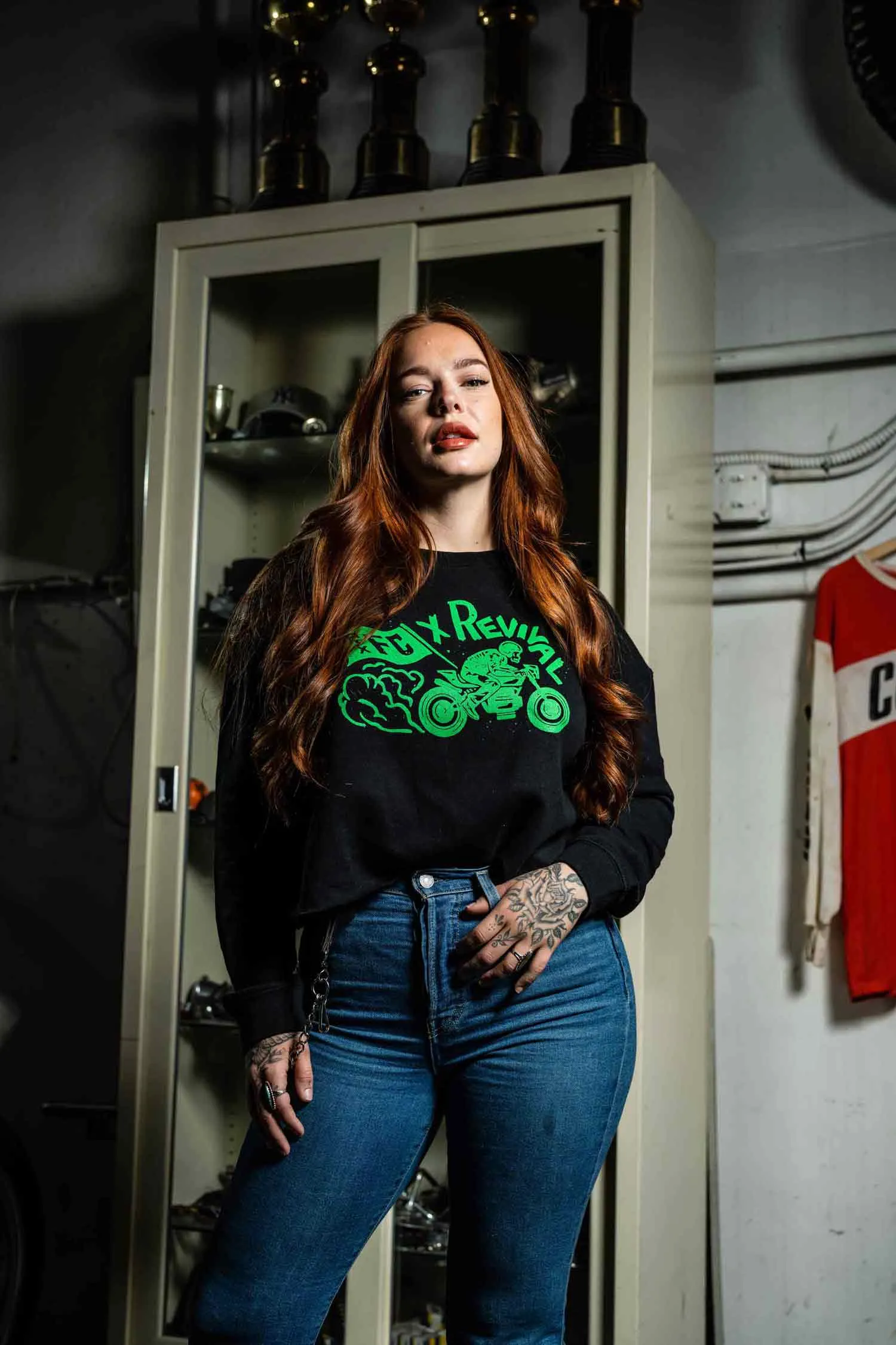 Austin FC X Revival Burnout Crop Sweater - Black