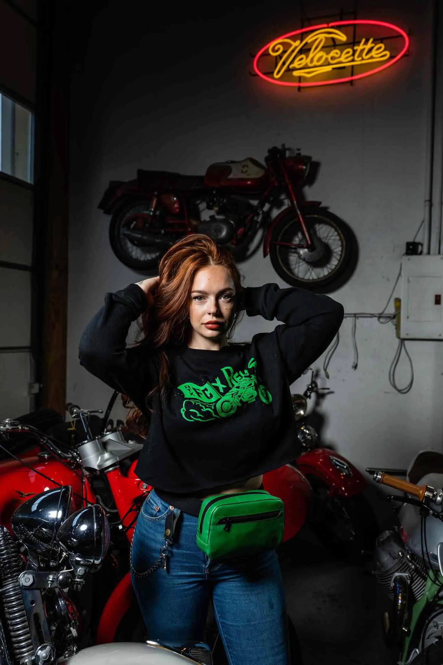 Austin FC X Revival Burnout Crop Sweater - Black