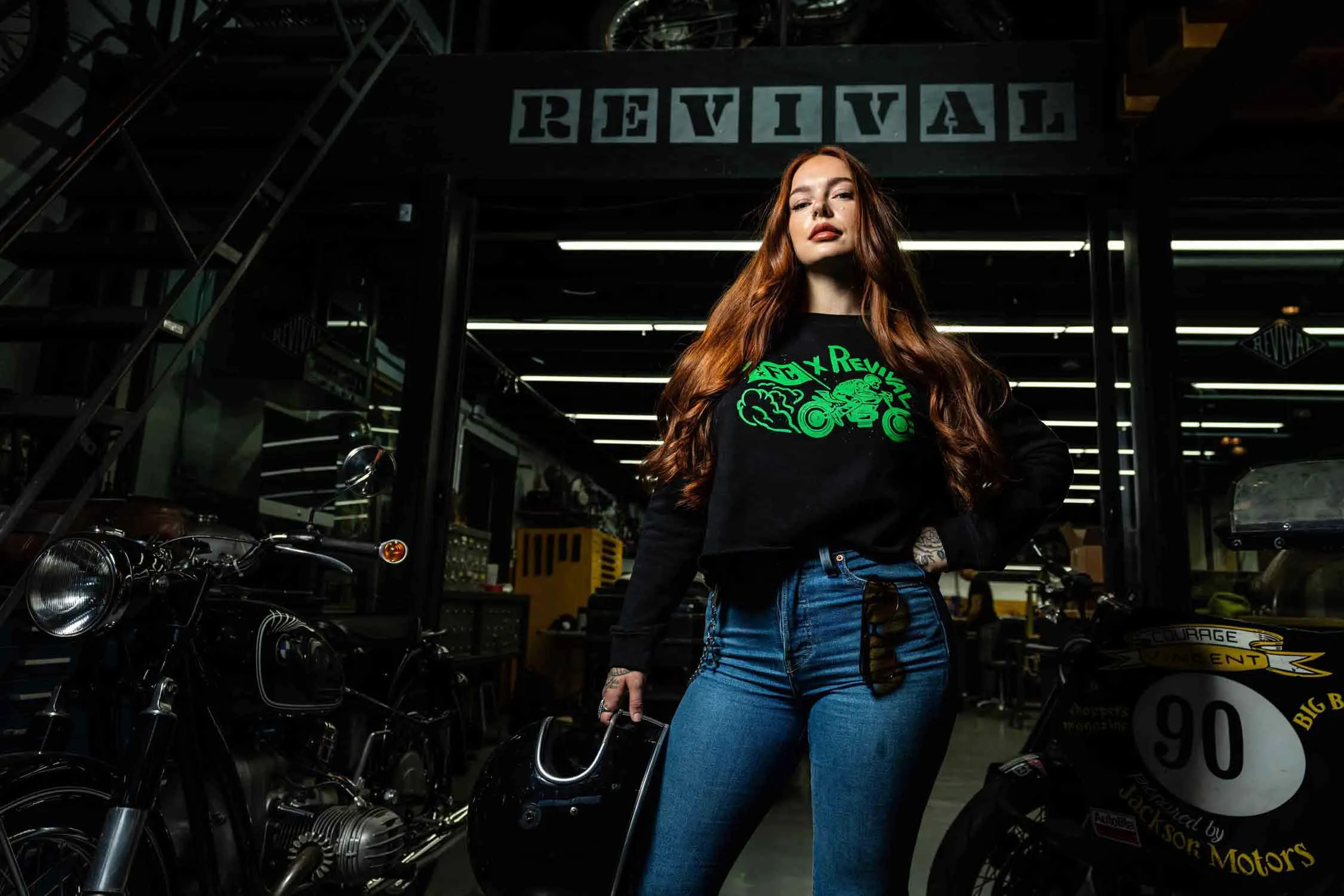 Austin FC X Revival Burnout Crop Sweater - Black