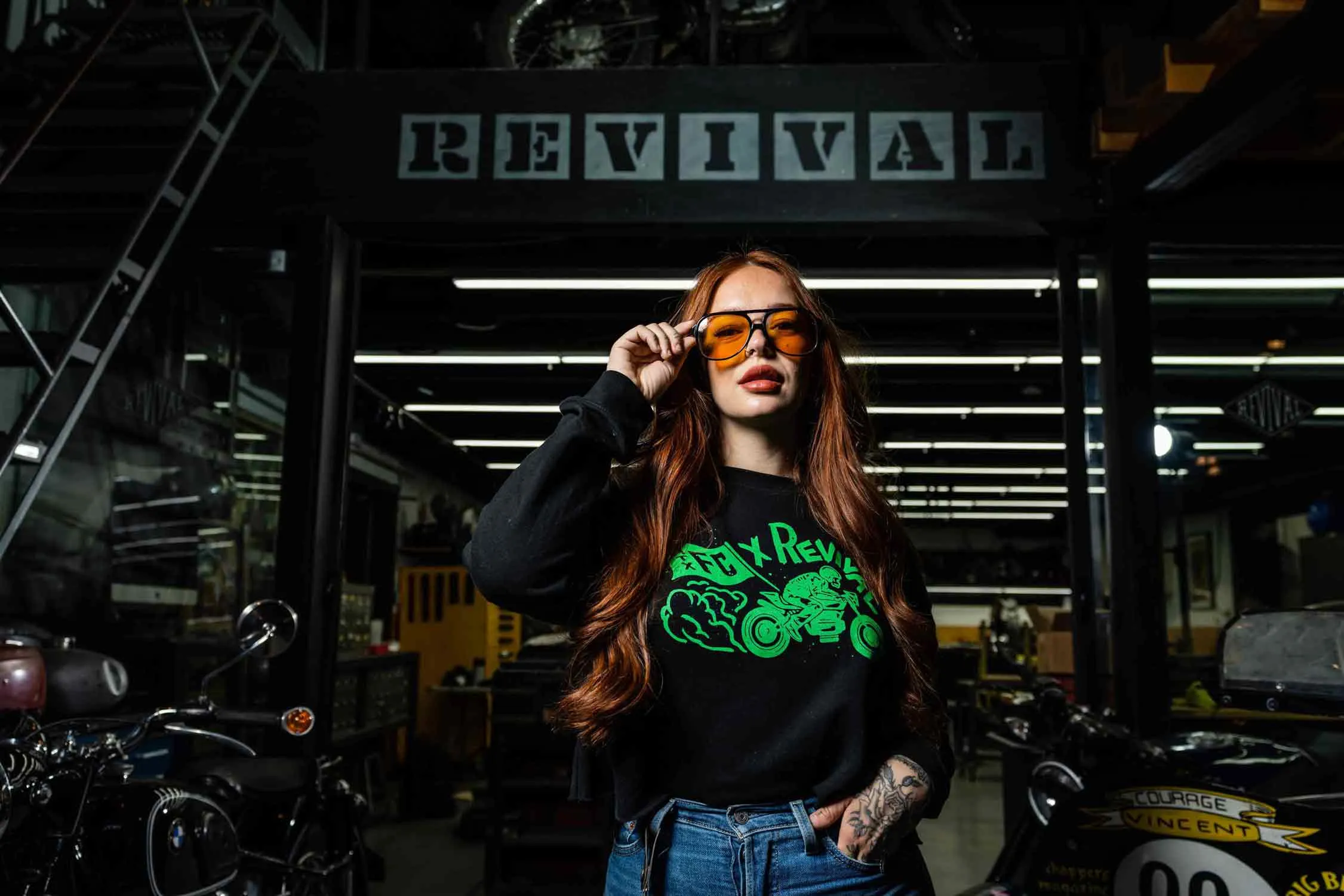 Austin FC X Revival Burnout Crop Sweater - Black