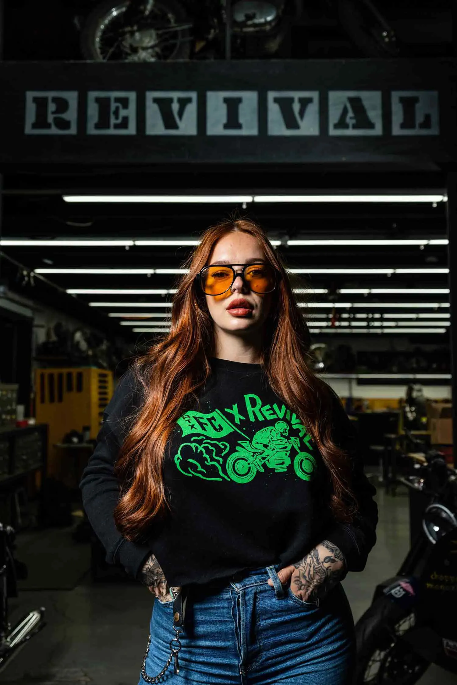 Austin FC X Revival Burnout Crop Sweater - Black