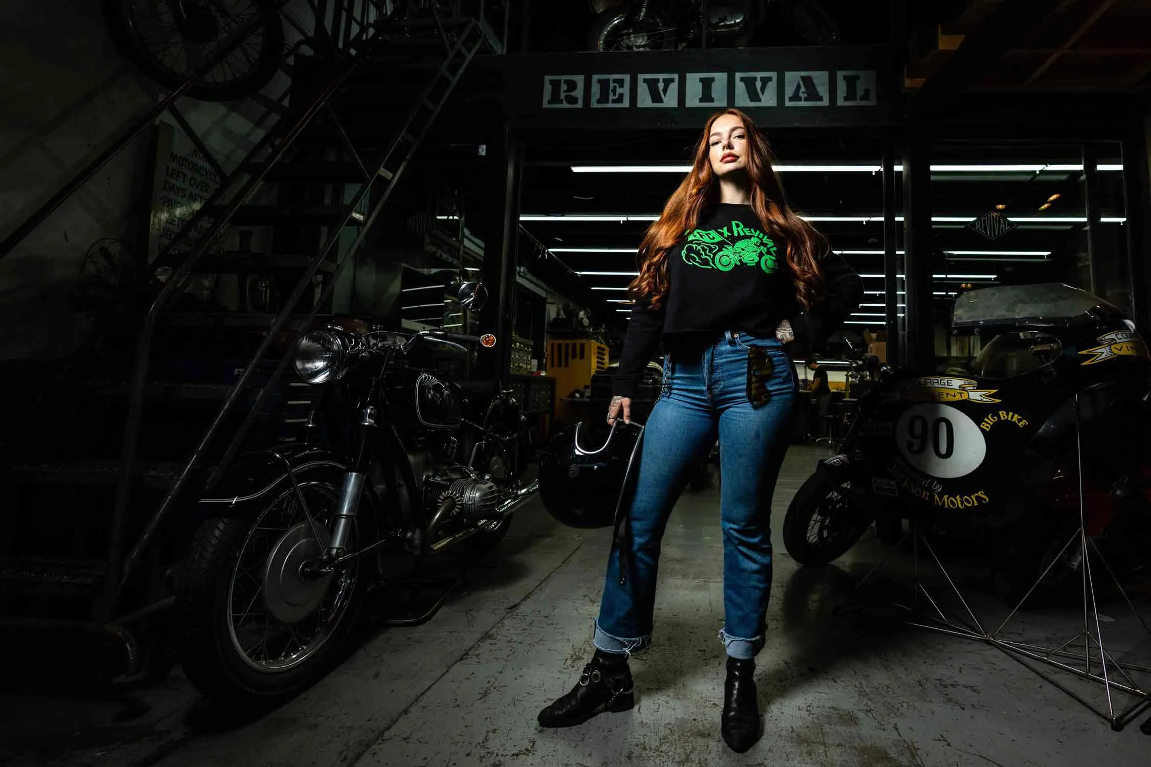 Austin FC X Revival Burnout Crop Sweater - Black