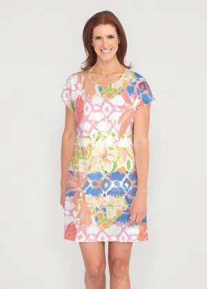 Bali (17254) ~ French Terry Short Sleeve Crew Dress