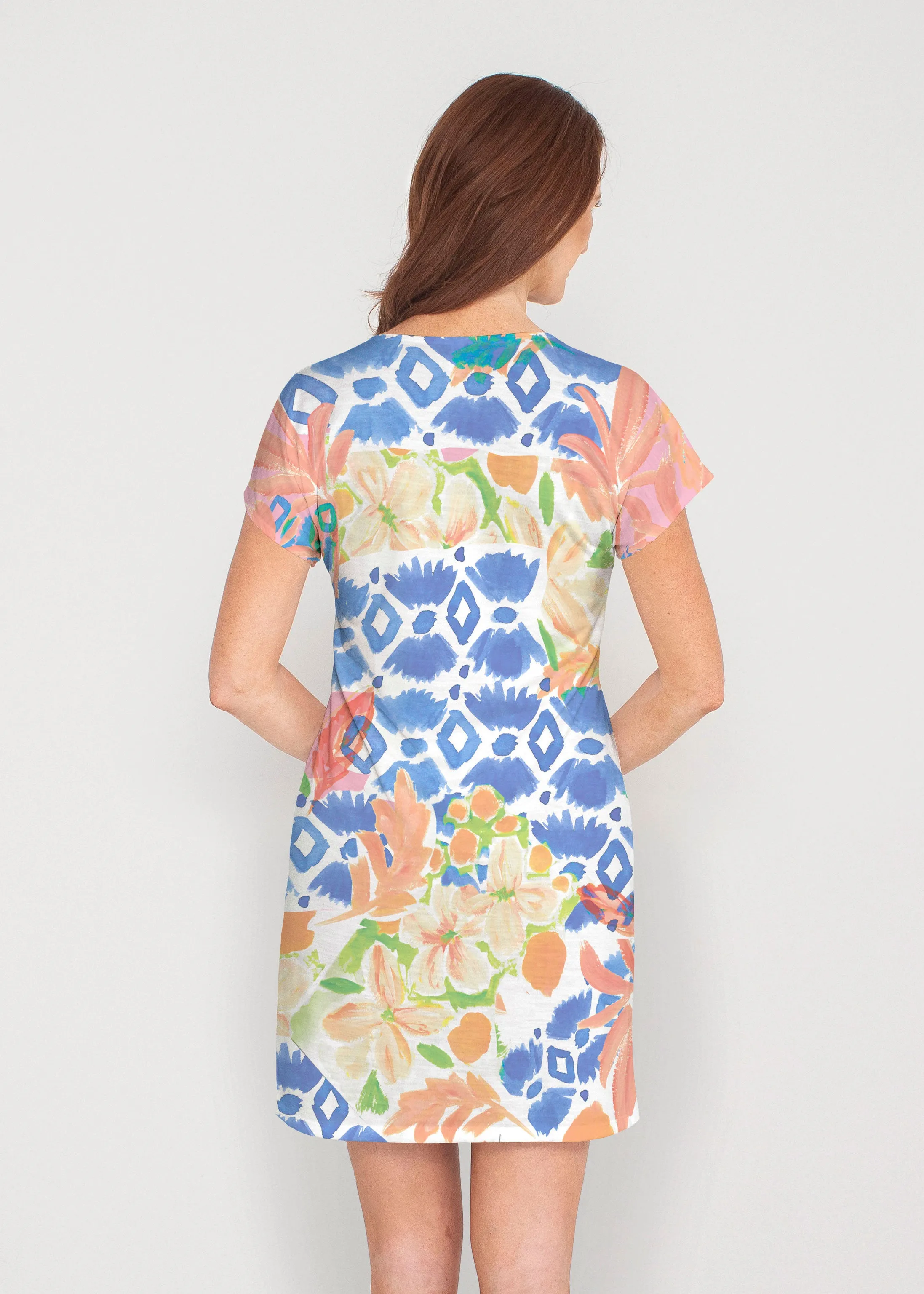 Bali (17254) ~ French Terry Short Sleeve Crew Dress