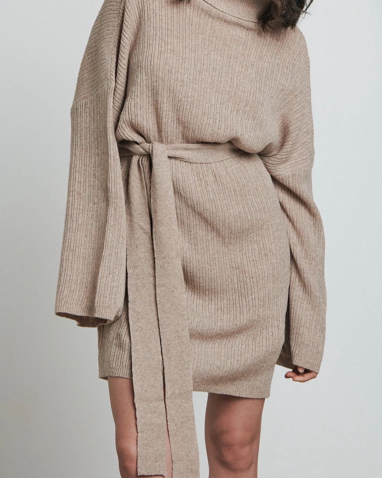 BARE BY CHARLIE HOLIDAY The Sweater Dress - Oat