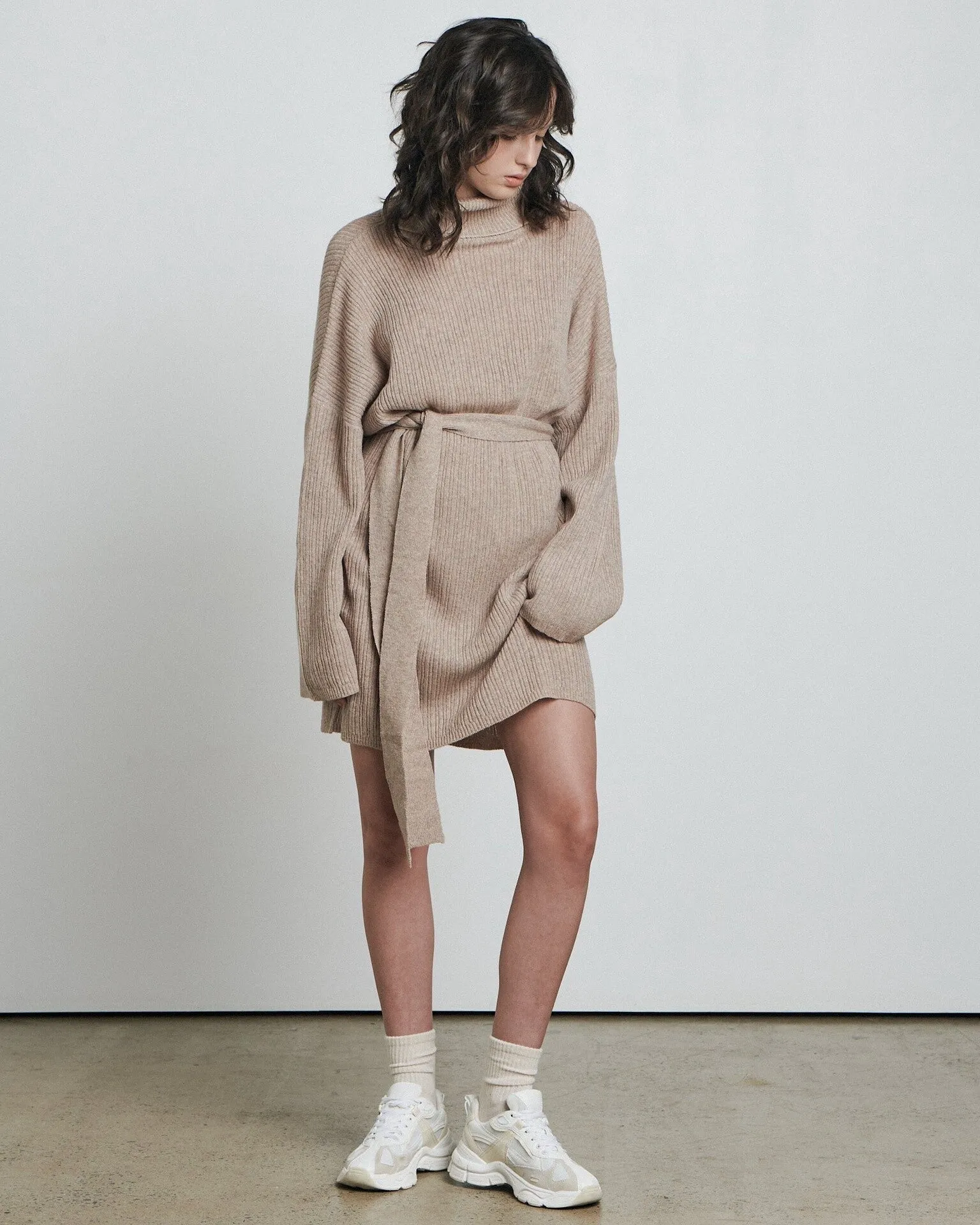 BARE BY CHARLIE HOLIDAY The Sweater Dress - Oat