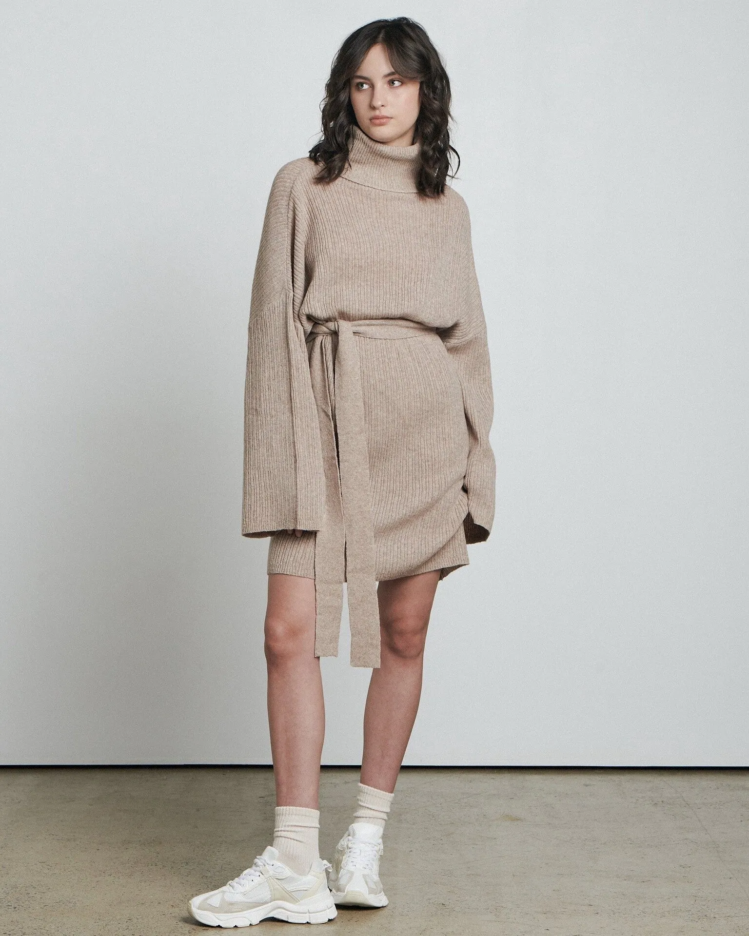 BARE BY CHARLIE HOLIDAY The Sweater Dress - Oat