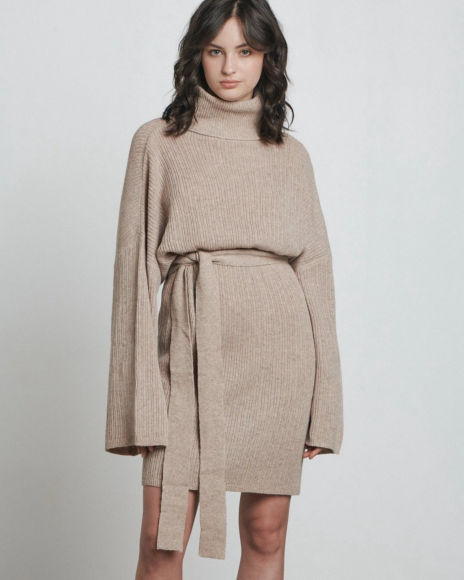 BARE BY CHARLIE HOLIDAY The Sweater Dress - Oat