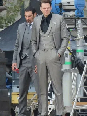 Bill Skarsgard John Wick Chapter 4 Grey Suit