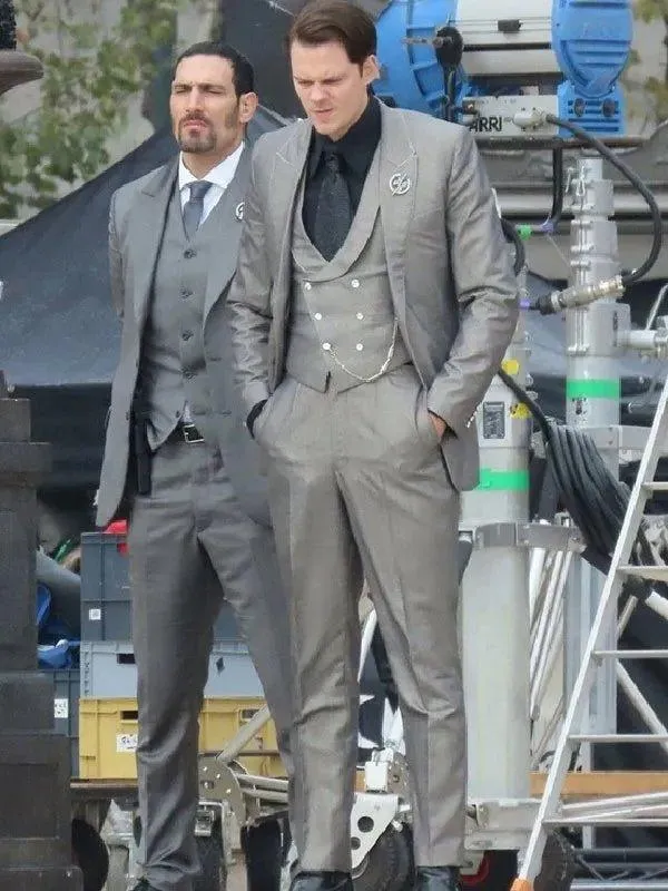 Bill Skarsgard John Wick Chapter 4 Grey Suit