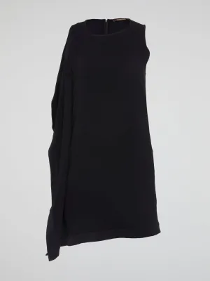 Black Asymmetrical Mini Dress