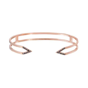 Black Diamond Dagger Cuff | Rose Gold