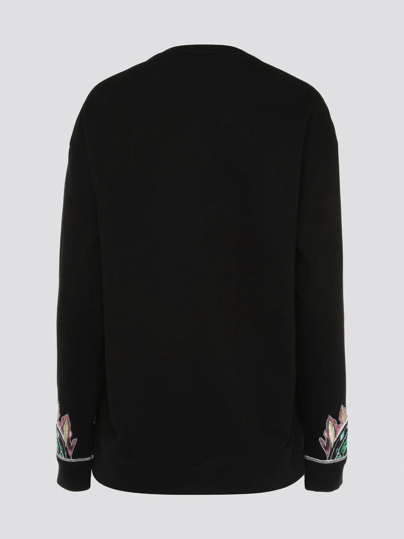 Black Embroidered Sweatshirt