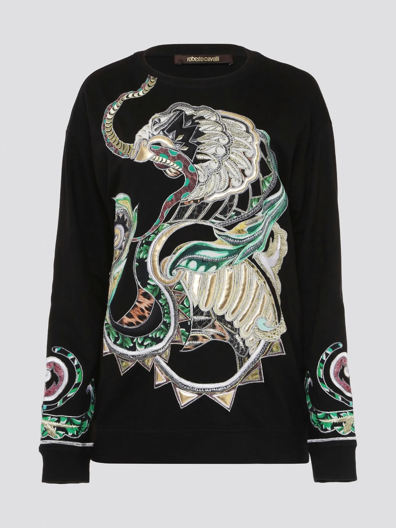 Black Embroidered Sweatshirt