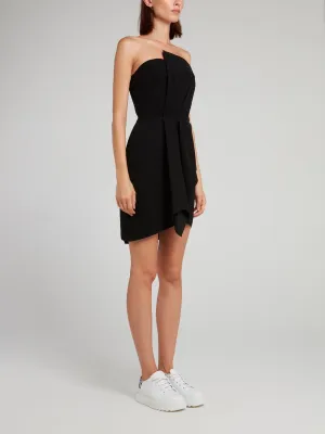 Black Wrap Mini Dress