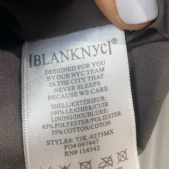 BLANK NYC LEATHER Gray Sleeveless Biker Jacket SZ S