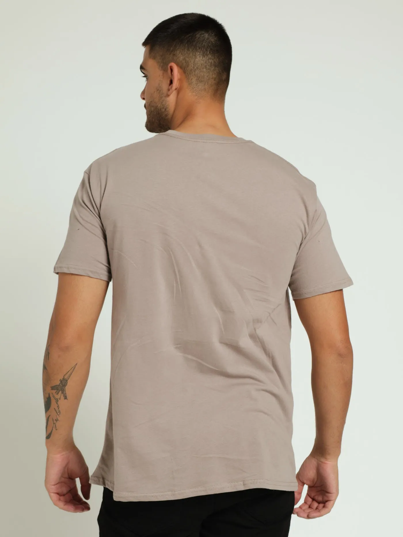 Block Logo Tee - Light Grey