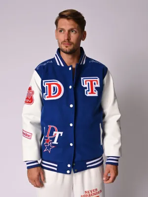 Blue Varsity Jacket Never Surrender Wear