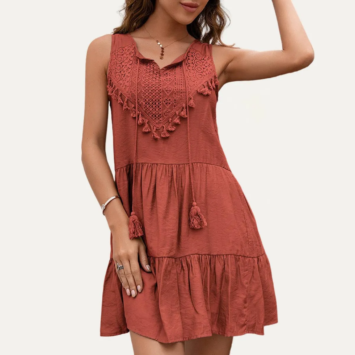 Boho Rust Dress