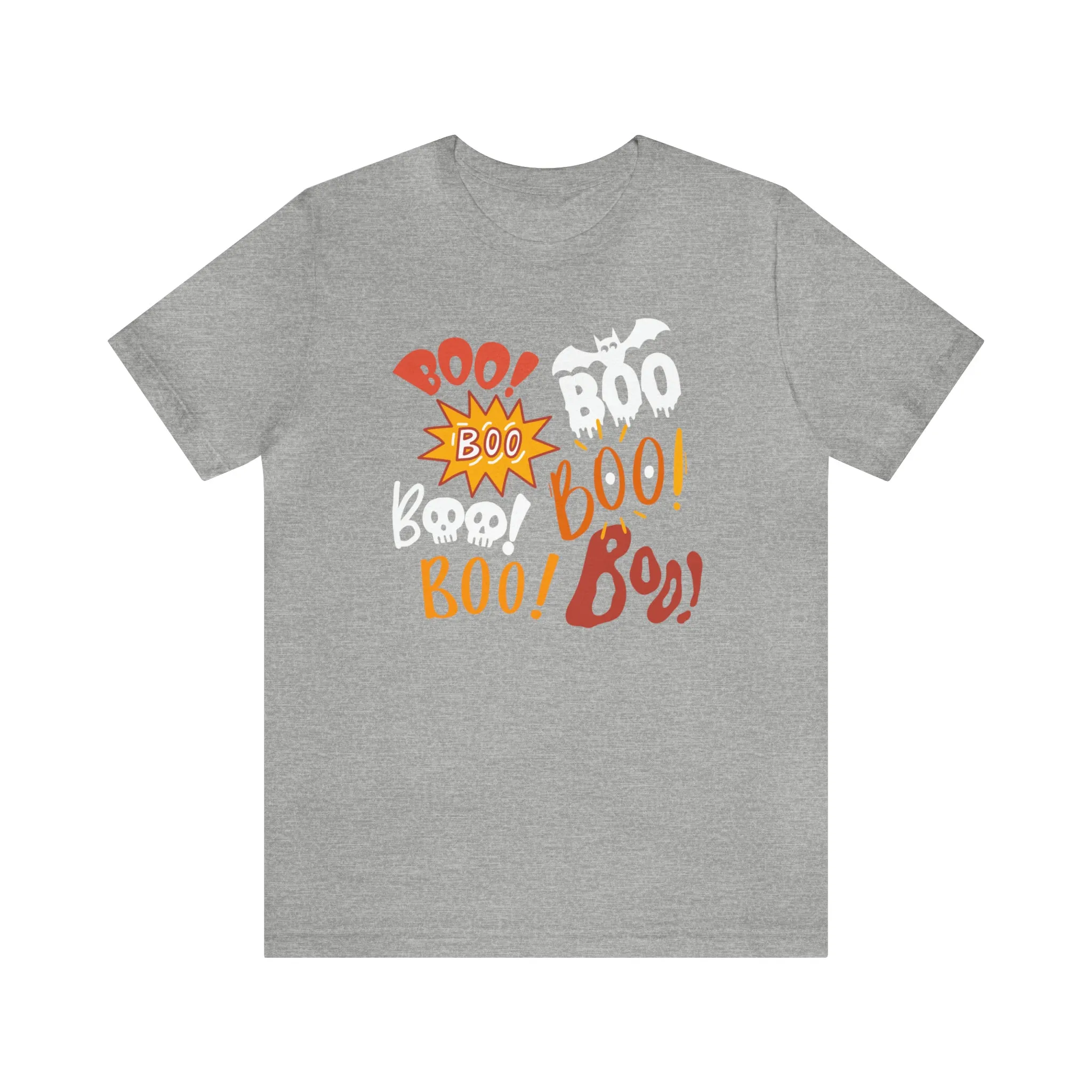 Boo! Boo! Boo! Halloween T-Shirt | Scary Boo Tee |  Bella Canvas 3001Unisex | Creepy Short Sleeve Tshirt