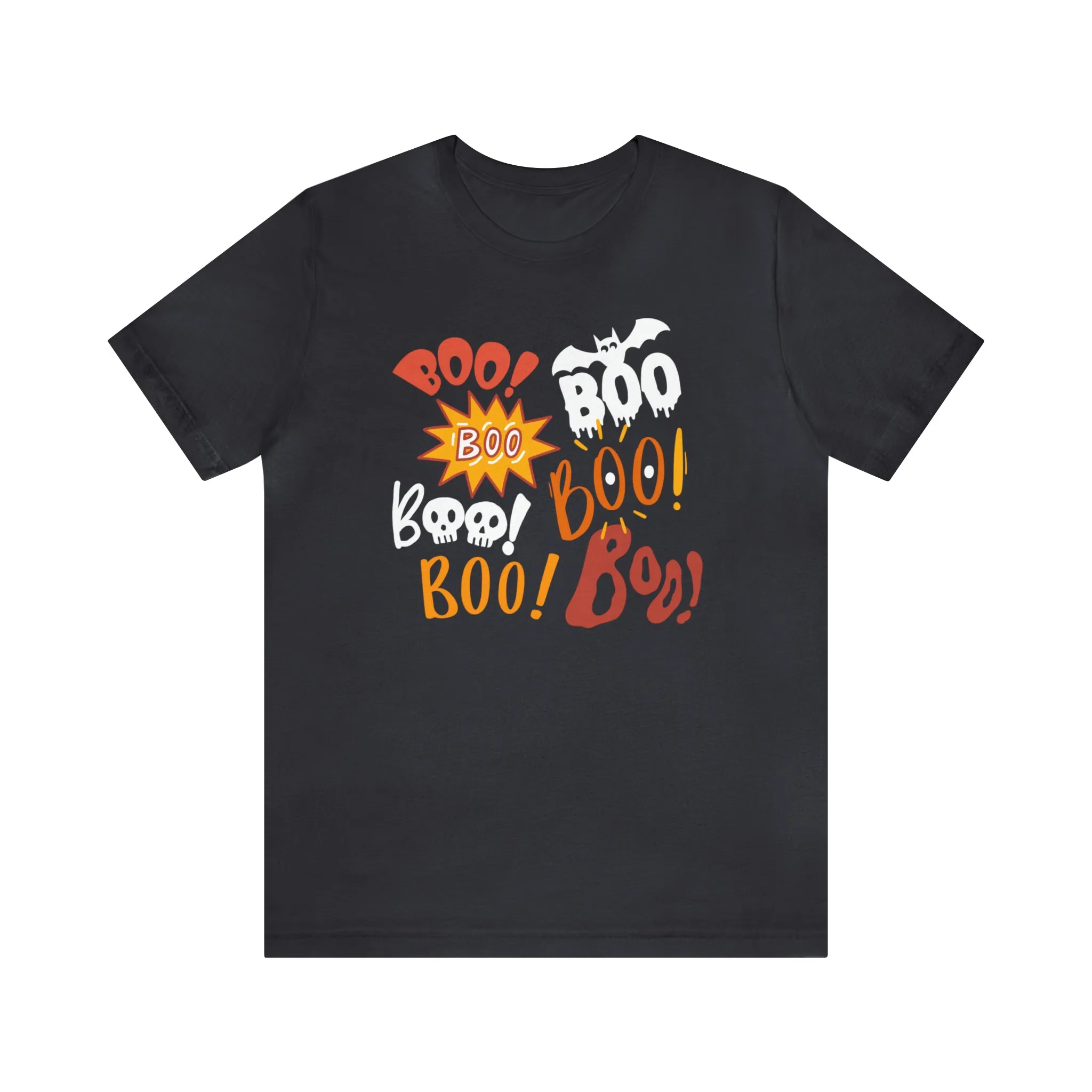Boo! Boo! Boo! Halloween T-Shirt | Scary Boo Tee |  Bella Canvas 3001Unisex | Creepy Short Sleeve Tshirt