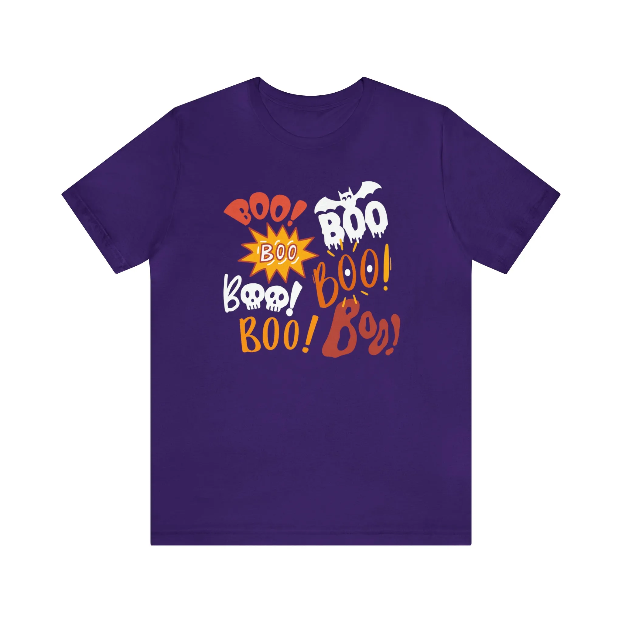 Boo! Boo! Boo! Halloween T-Shirt | Scary Boo Tee |  Bella Canvas 3001Unisex | Creepy Short Sleeve Tshirt