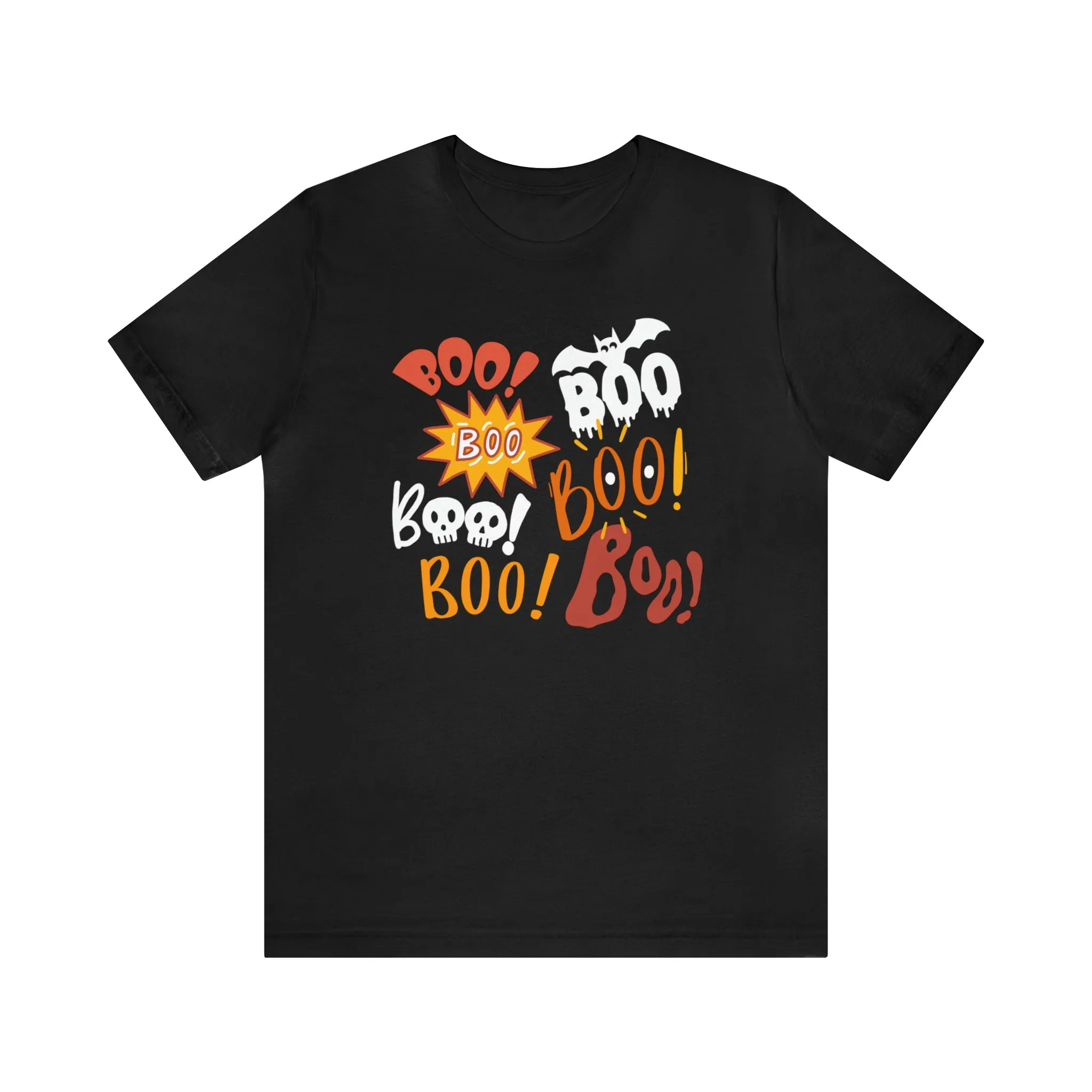 Boo! Boo! Boo! Halloween T-Shirt | Scary Boo Tee |  Bella Canvas 3001Unisex | Creepy Short Sleeve Tshirt